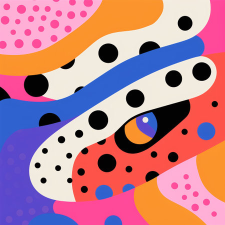 Colorful abstract background with spots and dots. Vector illustration for your designの素材