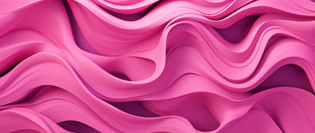 3d rendering, abstract wavy background, computer generated illustration, pink colorの素材