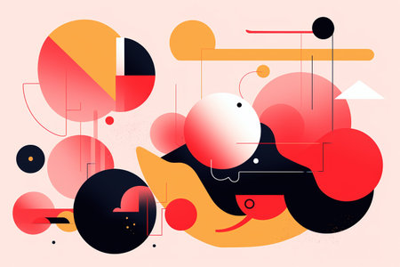 Abstract geometric background with dynamic elements. Vector illustration for your design.の素材
