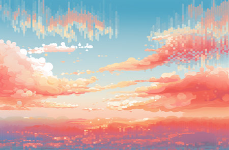 Abstract background with clouds and sky. Vector illustration. EPS 10.の素材