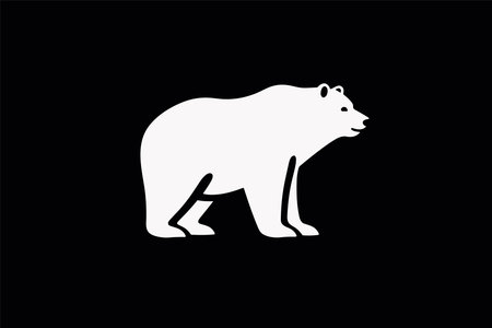 bear icon. Vector illustration of a wild animal. flat design.の素材
