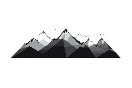 mountain icon. Vector illustration of a mountain on a white background.の素材