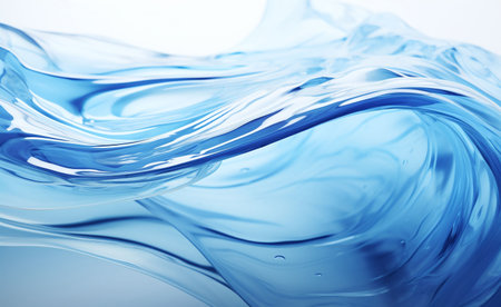 closeup of blue water surface with some smooth lines in the waterの素材