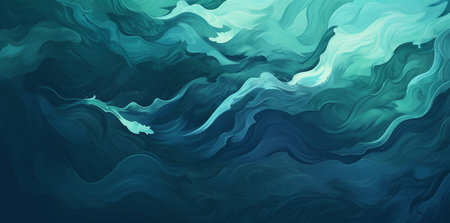 Abstract painted background. Blue and turquoise colors. Vector illustrationの素材