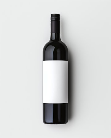 wine bottle isolated on whiteの素材