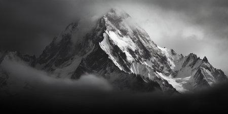 mountain in the fogの素材
