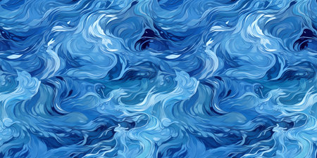 Blue Digital Acrylic Color Swirl Or Similar Marble Twist Texture Backgroundの素材
