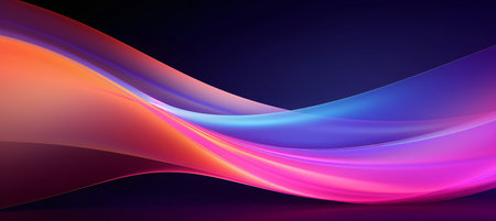 abstract background with smooth wavy lines in blue and pink colorsの素材