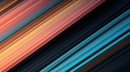 Abstract background with diagonal stripes. Vector illustration. Gradient colors.の素材