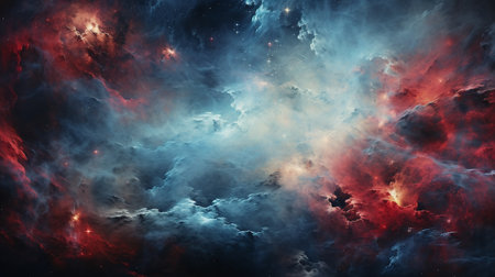 Cosmic space and stars, color cosmic abstract background, 3D renderingの素材