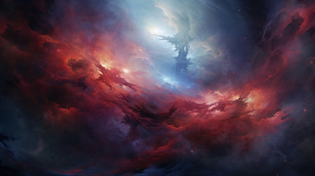 Cosmic space and stars, science fiction wallpaper, cosmic landscape.の素材