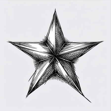 black star on a white background, vector illustration, eps 10の素材