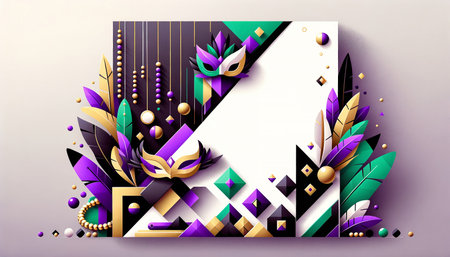 Mardi Gras background with space for text. Vector illustration.の素材