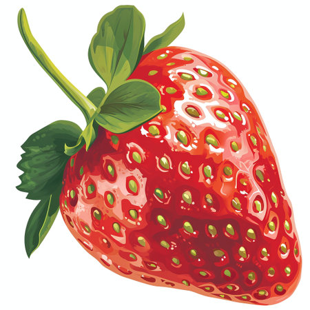 Strawberry isolated on white background. Vector illustration. Eps 10.の素材