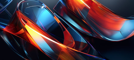 3d illustration of abstract fractal background for creative design looks like glass wavesの素材