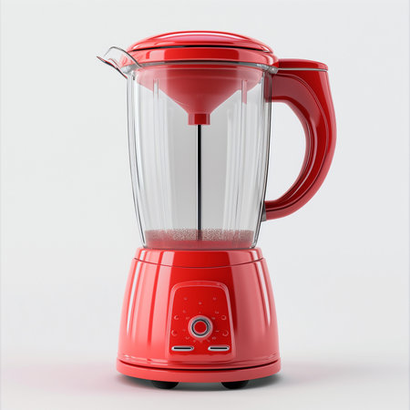Red blender isolated on white background. 3d render. Mock upの素材