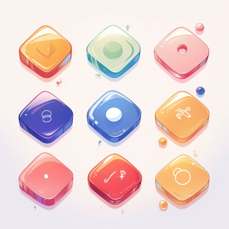 Set of colorful buttons for web and mobile applications. Vector illustration.の素材