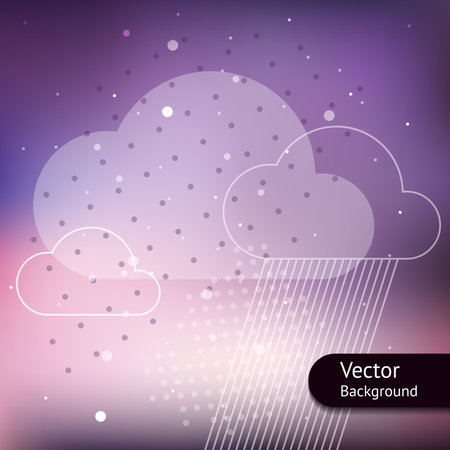 Cloud rain purple abstract vector background, eps10のイラスト素材