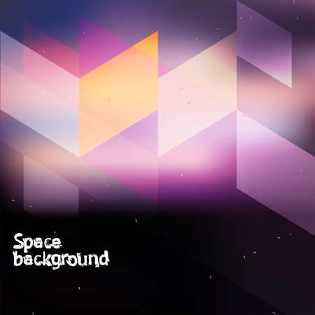 Abstract space cosmic purple geometric dust backgroundのイラスト素材