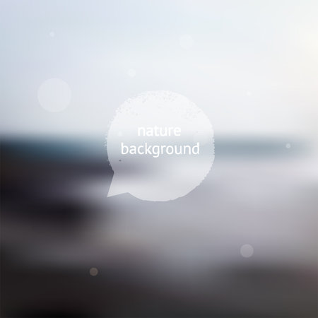 Soft nature blurred, defocused background in light pastel colors, template background for design, with speech bubble badgeのイラスト素材
