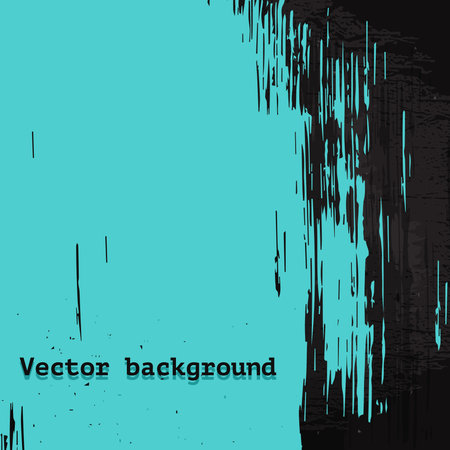 Turquoise vector painted grunge background, graphic design templateのイラスト素材
