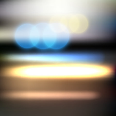 Abstract vector blurred motion background with blue and yellow lightsのイラスト素材