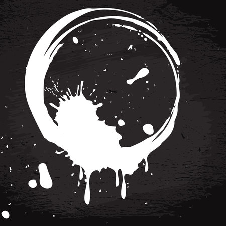 Milky vector grunge stains on a dark dirty background, template backdrop for poster or banner designのイラスト素材