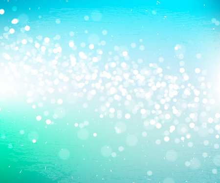 Blue light blurred bokeh background, vector abstract sky design backdropのイラスト素材