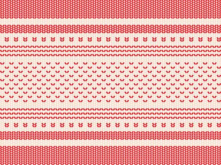 Knit background with decoration, file easy to recolorのイラスト素材