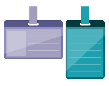 Personal simple badges in flat design style のイラスト素材