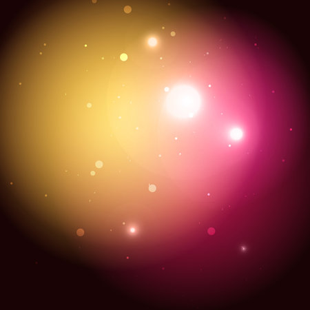 Cosmic background in pink and yellow colorsのイラスト素材