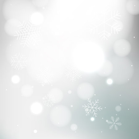 Gray winter background with snowflakesのイラスト素材