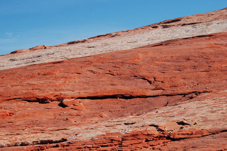 Red sandstone rock formations background, Valley of Fire State park, Nevadaの写真素材