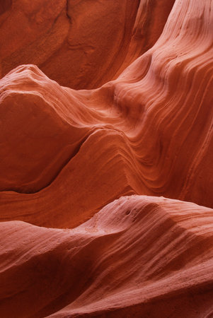 Textured sand stone wall background, Antelope Canyon, Page, Arizona, USAの写真素材