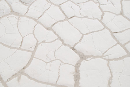 White dried and cracked land, nature background