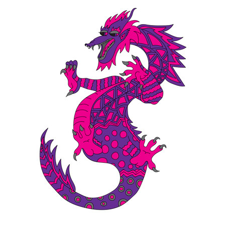 hand-drawn dragonのイラスト素材