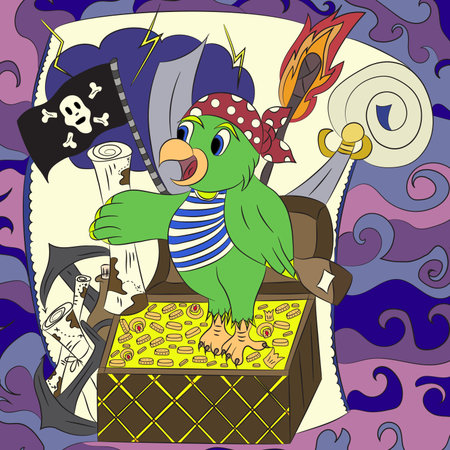 Vector illustration, colorful, hand-drawnのイラスト素材