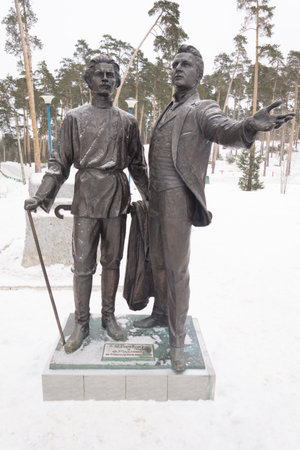 Architectural record, interesting place. Winter time of the yearの写真素材