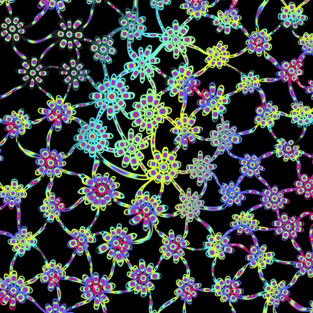 A mesh of chamomiles. A vector illustration drawn by handのイラスト素材