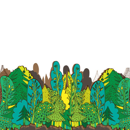 Trees in the forest.のイラスト素材