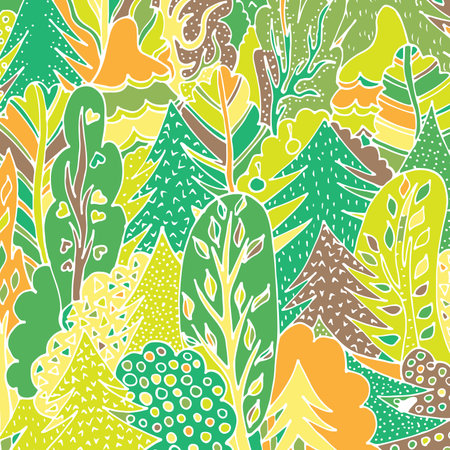 Trees in the forest.のイラスト素材