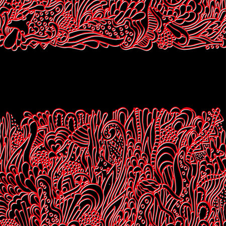 Abstract, psychedelic pattern. Illustration, bright, doodleのイラスト素材