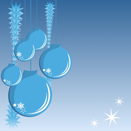 Blue Christmas decorations.のイラスト素材