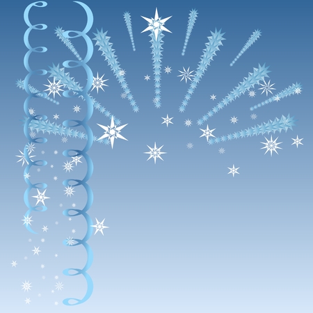 Blue Christmas with firework.のイラスト素材