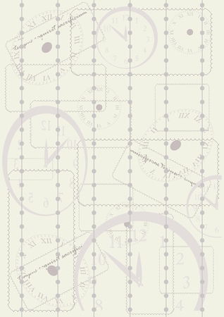 Background with pearl, clock, clockwork and frames.のイラスト素材