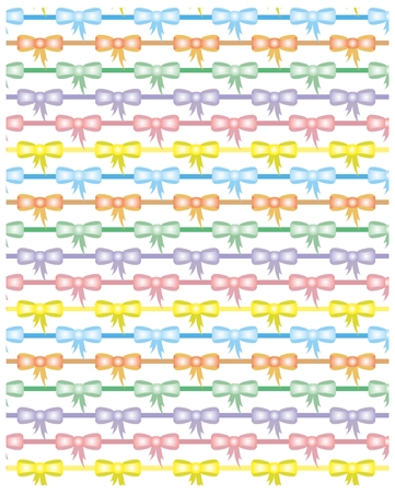 Background with a multi-colored gift bowsのイラスト素材
