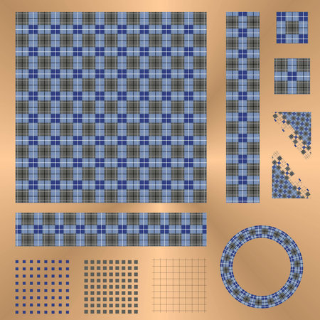 Irish square pattern setのイラスト素材