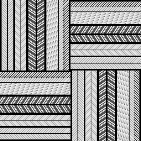 Black and white background of striped squaresのイラスト素材