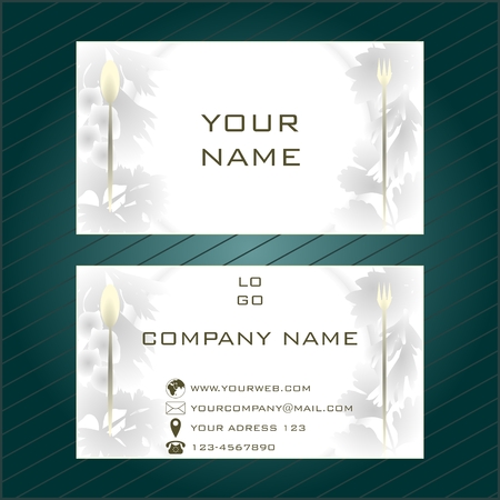 Business card in light gray tonesのイラスト素材