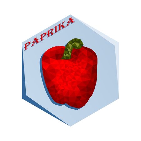 Label for seasoning Paprika Vector illustration.のイラスト素材